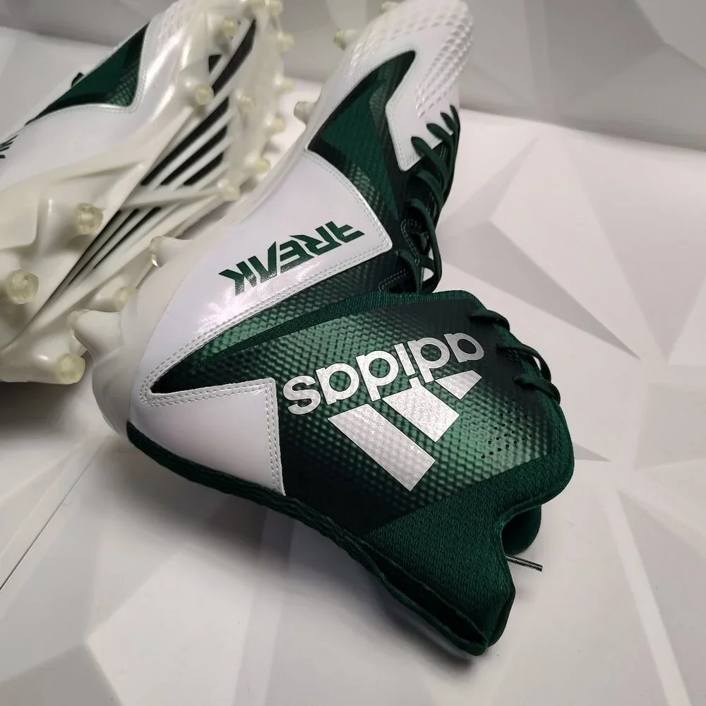 Adidas Mens Football Cleats 16 White Green Shoe Lacrosse Freak X Carbon High - Picture 9 of 13